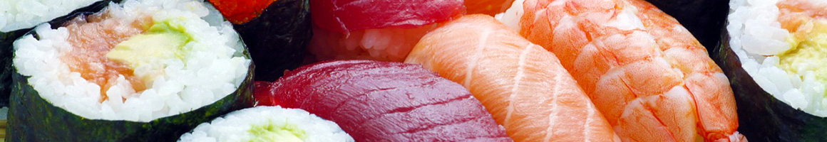 Eating Japanese Sushi at Seasons of Japan restaurant in Brunswick, GA.